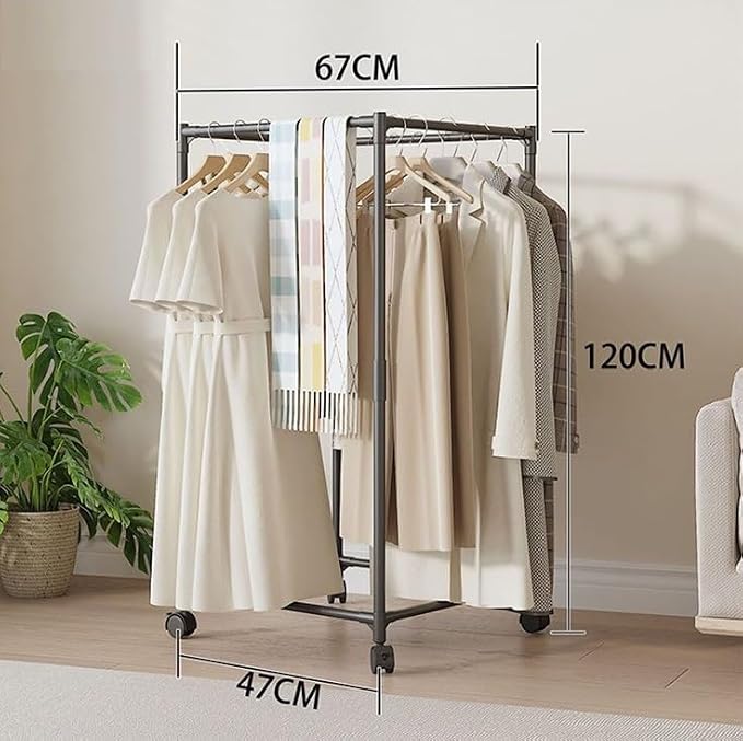 Metal Garment Rack with Wheels