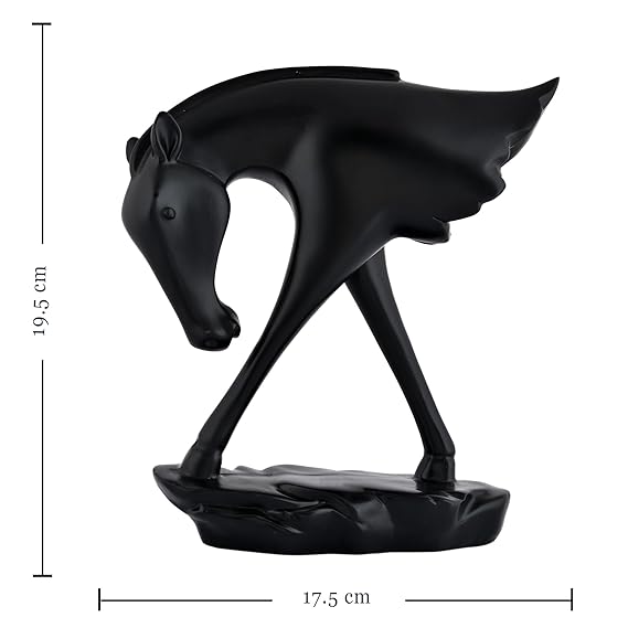 Elegant White Horse Artefact for Home and Office Décor