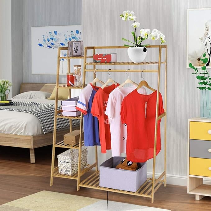 Quirk Bamboo Wood Garment Rack