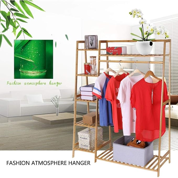 Quirk Bamboo Wood Garment Rack