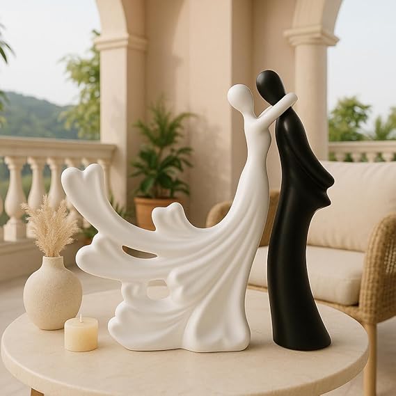 Passionate Lover Hugging Couple Figure