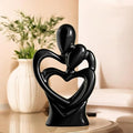 Ceramic Heart Shape Romantic Couple Statue