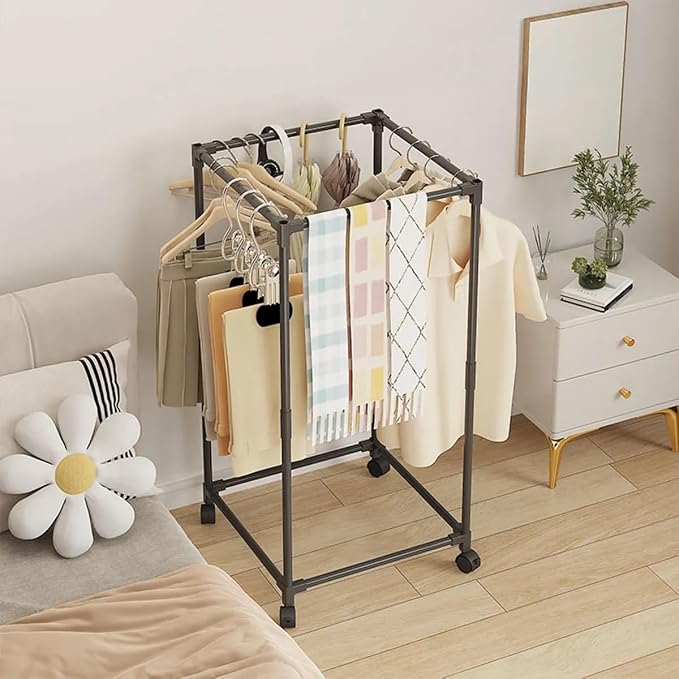 Metal Garment Rack with Wheels