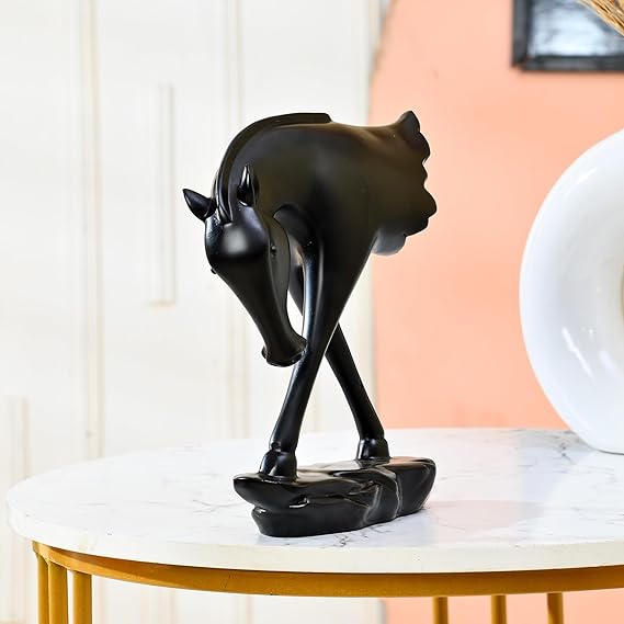 Elegant White Horse Artefact for Home and Office Décor